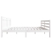 Estructura de cama de madera maciza blanca 140x190 cm