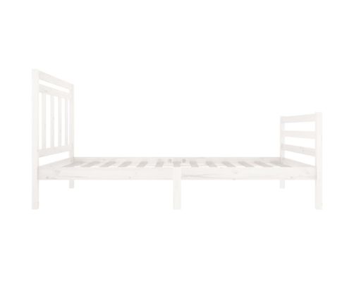 Estructura de cama sin colchón madera maciza blanco 90x200 cm