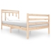 Estructura de cama sin colchón madera maciza 100x200 cm