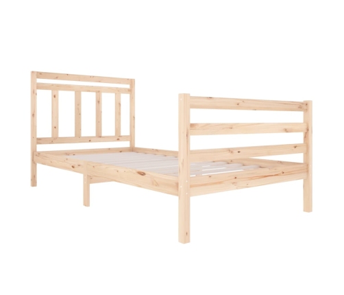 Estructura de cama sin colchón madera maciza 100x200 cm