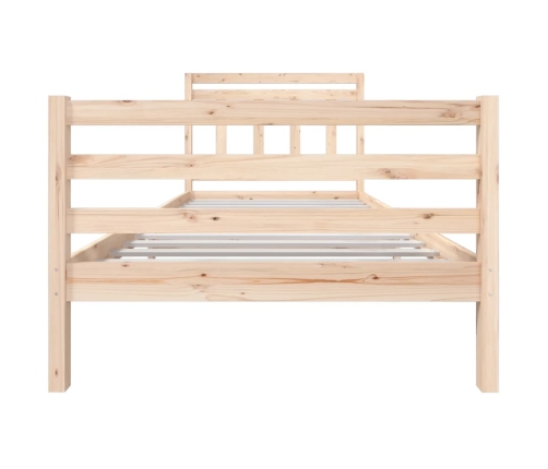 Estructura de cama sin colchón madera maciza 100x200 cm