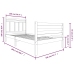 Estructura de cama sin colchón madera maciza 100x200 cm