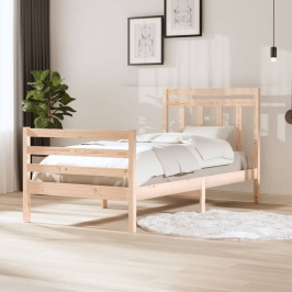 Estructura de cama sin colchón madera maciza 100x200 cm