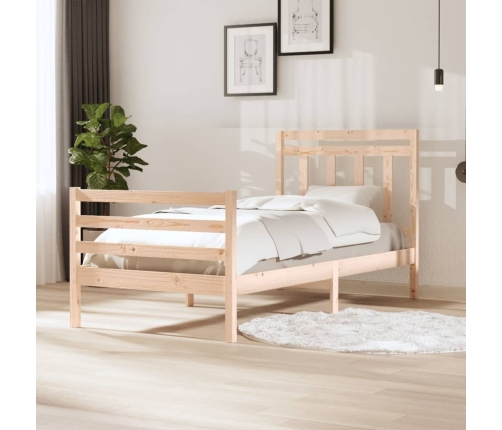 Estructura de cama sin colchón madera maciza 100x200 cm