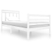 vidaXL Estructura de cama madera maciza blanca 100x200 cm