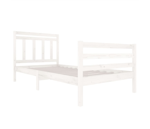 vidaXL Estructura de cama madera maciza blanca 100x200 cm