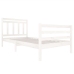 vidaXL Estructura de cama madera maciza blanca 100x200 cm