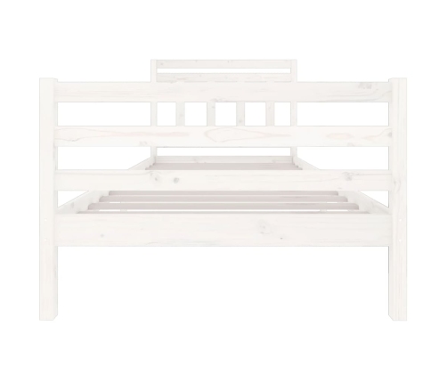 vidaXL Estructura de cama madera maciza blanca 100x200 cm