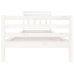 vidaXL Estructura de cama madera maciza blanca 100x200 cm