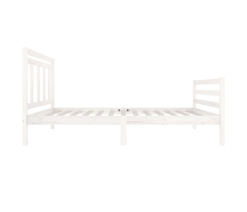 vidaXL Estructura de cama madera maciza blanca 100x200 cm