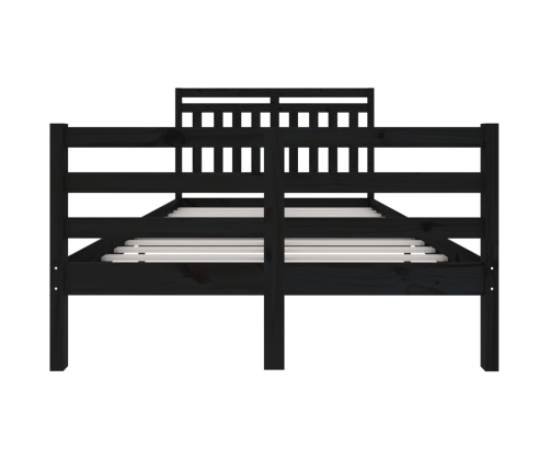 vidaXL Estructura de cama madera maciza negra 120x200 cm