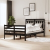 vidaXL Estructura de cama madera maciza negra 120x200 cm