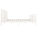 Estructura de cama de madera maciza blanca 140x200 cm