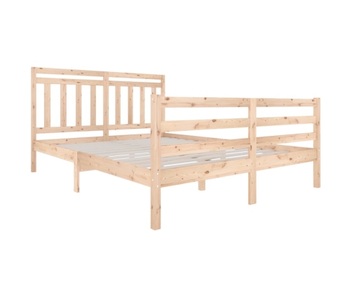 Estructura de cama de madera maciza 150x200 cm