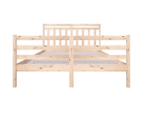 Estructura de cama de madera maciza 150x200 cm