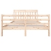 Estructura de cama de madera maciza 150x200 cm