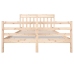 Estructura de cama de madera maciza 160x200 cm