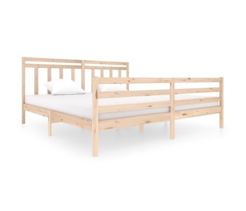 Estructura de cama de madera maciza 200x200 cm