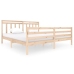 Estructura de cama de madera maciza 200x200 cm