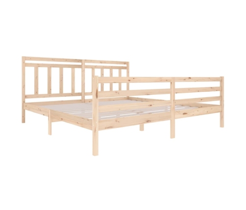 Estructura de cama de madera maciza 200x200 cm