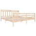 Estructura de cama de madera maciza 200x200 cm