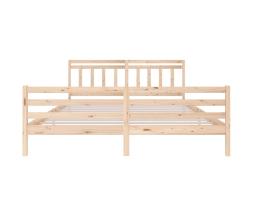 Estructura de cama de madera maciza 200x200 cm