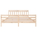 Estructura de cama de madera maciza 200x200 cm