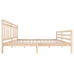 Estructura de cama de madera maciza 200x200 cm