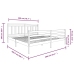 Estructura de cama madera maciza blanca 200x200 cm