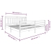 Estructura de cama de madera maciza gris 200x200 cm