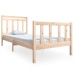 Estructura de cama individual de madera maciza 90x190 cm