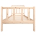 Estructura de cama individual de madera maciza 90x190 cm