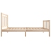 Estructura de cama individual de madera maciza 90x190 cm