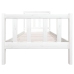 Estructura de cama individual de madera maciza blanco 90x190 cm