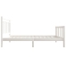 Estructura de cama individual de madera maciza blanco 90x190 cm