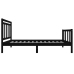 Estructura de cama individual de madera maciza negro 90x190 cm