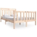 Estructura de cama doble pequeña de madera maciza 120x190 cm