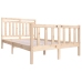 Estructura de cama doble pequeña de madera maciza 120x190 cm