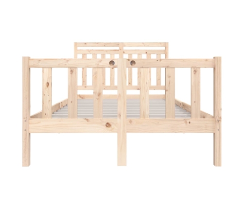 Estructura de cama doble pequeña de madera maciza 120x190 cm