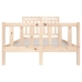 Estructura de cama doble pequeña de madera maciza 120x190 cm