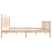 Estructura de cama doble pequeña de madera maciza 120x190 cm