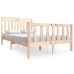 Estructura cama doble pequeña madera maciza 135x190 cm