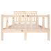 Estructura cama doble pequeña madera maciza 135x190 cm