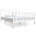 Estructura de cama de madera maciza blanca 140x190 cm