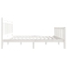 Estructura de cama de madera maciza blanca 140x190 cm