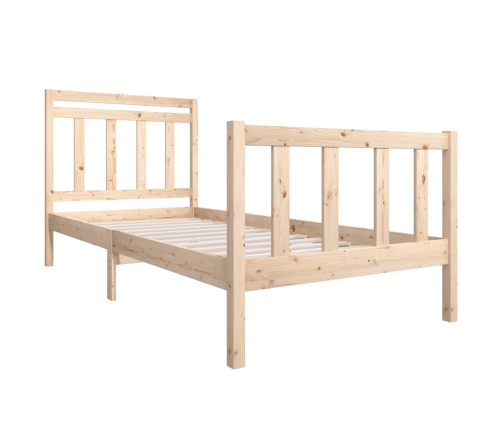 Estructura de cama madera maciza 100x200 cm