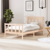 Estructura de cama madera maciza 100x200 cm