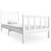 Estructura de cama madera maciza blanca 100x200 cm