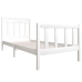 Estructura de cama madera maciza blanca 100x200 cm