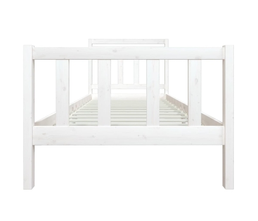 Estructura de cama madera maciza blanca 100x200 cm